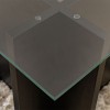 Τραπεζάκι σαλονιού Vetrino Megapap γυάλινο χρώμα black wood 105x65x40εκ.