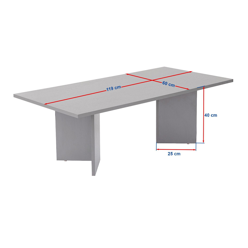 Τραπεζάκι σαλονιού Sabin Megapap χρώμα sapphire oak 119x60x40εκ.