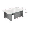Τραπεζάκι σαλονιού Vetrino Megapap γυάλινο χρώμα travertine 105x65x40εκ.