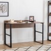 Γραφείο εργασίας Rana Megapap χρώμα καρυδί - μαύρο 120x60x78,8εκ.