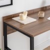 Γραφείο εργασίας Rana Megapap χρώμα καρυδί - μαύρο 120x60x78,8εκ.