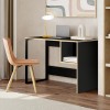 Γραφείο εργασίας Cubo Megapap χρώμα black wood 110x50x75εκ.