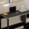 Γραφείο εργασίας Cubo Megapap χρώμα black wood 110x50x75εκ.