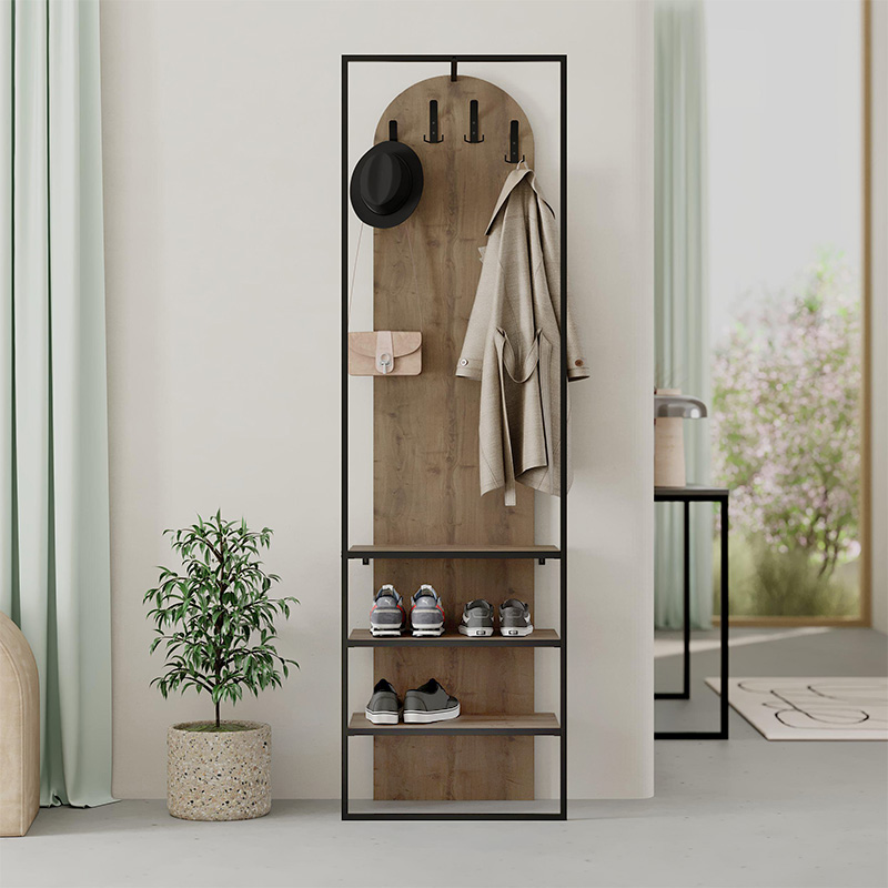 Έπιπλο εισόδου Archy Megapap χρώμα ανοιχτό καρυδί 53x31,7x180εκ.