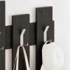 Κρεμάστρα τοίχου Wave Megapap χρώμα black wood 64x4x81εκ.