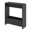 Τραπεζάκι βοηθητικό Simpi Megapap χρώμα black wood 55x20x60εκ.