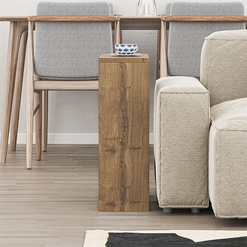 Τραπεζάκι βοηθητικό Simpi Megapap χρώμα ανοιχτό καρυδί 55x20x60εκ.