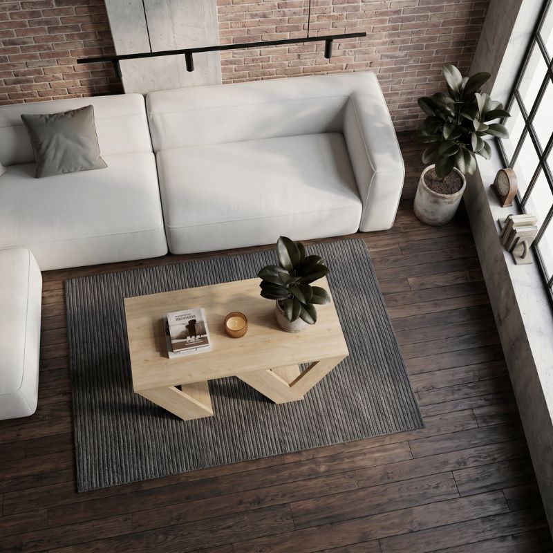 Τραπεζάκι σαλονιού Pipra Megapap χρώμα sapphire oak 110x60x40εκ.