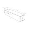 Έπιπλο τηλεόρασης επιτοίχιο Francy Megapap χρώμα ash green 135x31,7x25εκ.