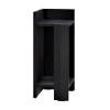Κομοδίνο Elos Megapap αριστερό χρώμα black wood 25x27x60εκ.