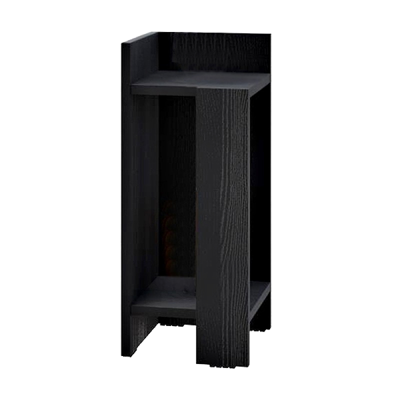 Κομοδίνο Elos Megapap αριστερό χρώμα black wood 25x27x60εκ.