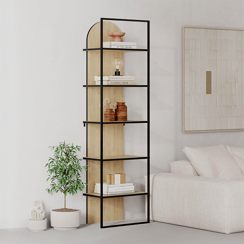 Βιβλιοθήκη Archy Megapap χρώμα sapphire oak 53x31,7x180εκ.