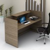 Γραφείο υποδοχής - reception Lemmon Megapap χρώμα καρυδί 160x70x110εκ.