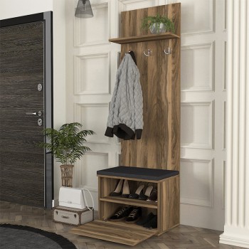 Έπιπλο εισόδου Track Megapap χρώμα καρυδί 60x38,2x190εκ.