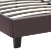 Κρεβάτι Sissy Megapap από τεχνόδερμα χρώμα καφέ 160x200εκ.