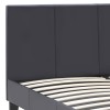 Κρεβάτι Flat Megapap από τεχνόδερμα χρώμα μαύρο ματ 150x200εκ.