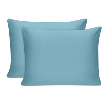 Μαξιλαροθήκες ύπνου Tonne Cotton Box Σετ 2 τμχ χρώμα μπλε 50x70εκ.