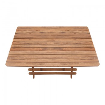 Τραπέζι πτυσσόμενο Queen Megapap από ξύλο οξιάς σε χρώμα καρυδί εμποτισμού 120x80x75εκ.