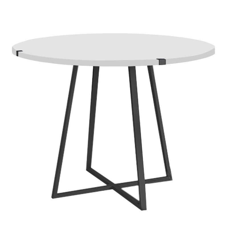 Σετ τραπεζαρία 5τμχ Rubes - Nova Megapap χρώμα λευκό - μαύρο Ø100x78εκ.