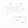 Γραφείο εργασίας Remida Megapap χρώμα sepet oak - ανθρακί 140x60x76,9εκ.