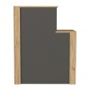 Γραφείο υποδοχής - reception Enter Megapap χρώμα sepet oak - ανθρακί 86,9x40x110,3εκ.