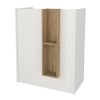 Γραφείο υποδοχής - reception Bonveno Megapap χρώμα λευκό - sepet oak 90x43,2x110εκ.