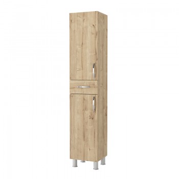 Ντουλάπι κουζίνας - μπάνιου Selina Megapap χρώμα sapphire oak 35x31x179εκ.