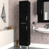 Ντουλάπι κουζίνας - μπάνιου Selina Megapap χρώμα sencron black 35x31x179εκ.
