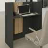 Γραφείο υποδοχής - reception Bonveno Megapap χρώμα ανθρακί - sepet oak 90x43,2x110εκ.