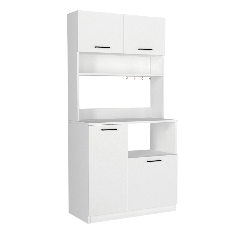 Έπιπλο κουζίνας Tuco 2 Megapap χρώμα λευκό 90x40x180εκ.