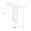 Γραφείο υποδοχής - reception Hola Megapap χρώμα λευκό - ανθρακί 93,6x45,2x110,3εκ.