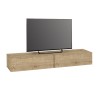 Έπιπλο τηλεόρασης επιτοίχιο Espanse Megapap χρώμα sapphire oak 241,8x31,7x30εκ.