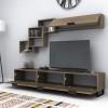 Σύνθεση τηλεόρασης Heydar Megapap χρώμα καρυδί 210x35x40εκ.
