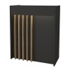 Γραφείο υποδοχής - reception Karibu Megapap με LED χρώμα ανθρακί - sepet oak 90x40x100εκ.