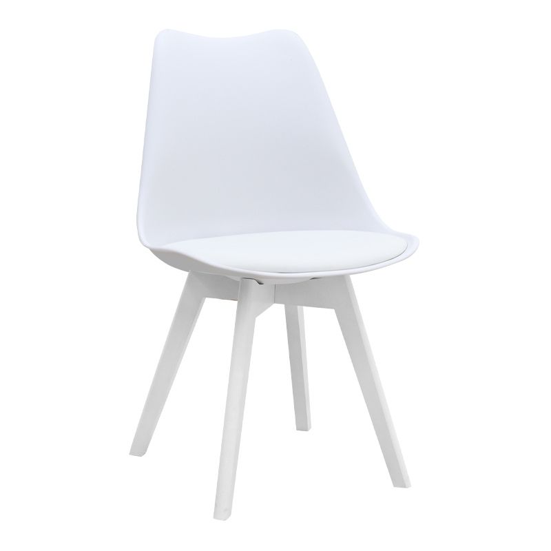 Σετ τραπεζαρία 5τμχ Allos - Viva Megapap χρώμα sapphire oak - λευκό 75x75x77εκ.