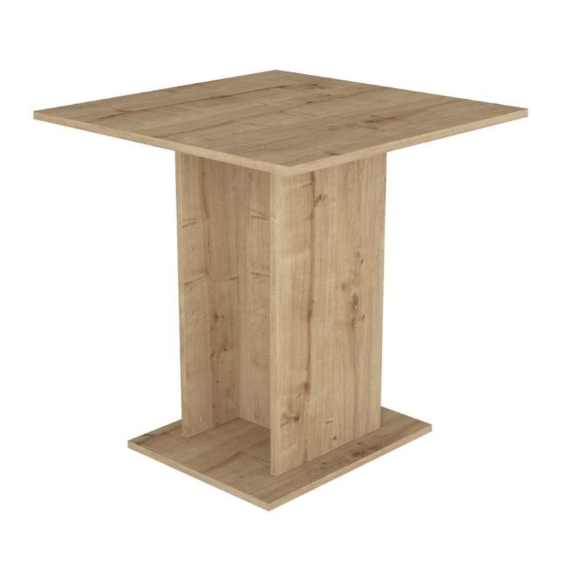 Σετ τραπεζαρία 5τμχ Allos - Iris Megapap χρώμα sapphire oak - ανοιχτό μπεζ 75x75x77εκ.