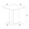 Σετ τραπεζαρία 5τμχ Allos - Iris Megapap χρώμα sapphire oak - ανοιχτό μπεζ 75x75x77εκ.