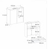Γραφείο υποδοχής - reception Navita Megapap με LED χρώμα sepet oak - ανθρακί 113,6x42x111,8εκ.