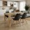 Σετ τραπεζαρία 5τμχ Darlen - Viva Megapap χρώμα sapphire oak - μαύρο/φυσικό πόδι 125x72x74εκ.