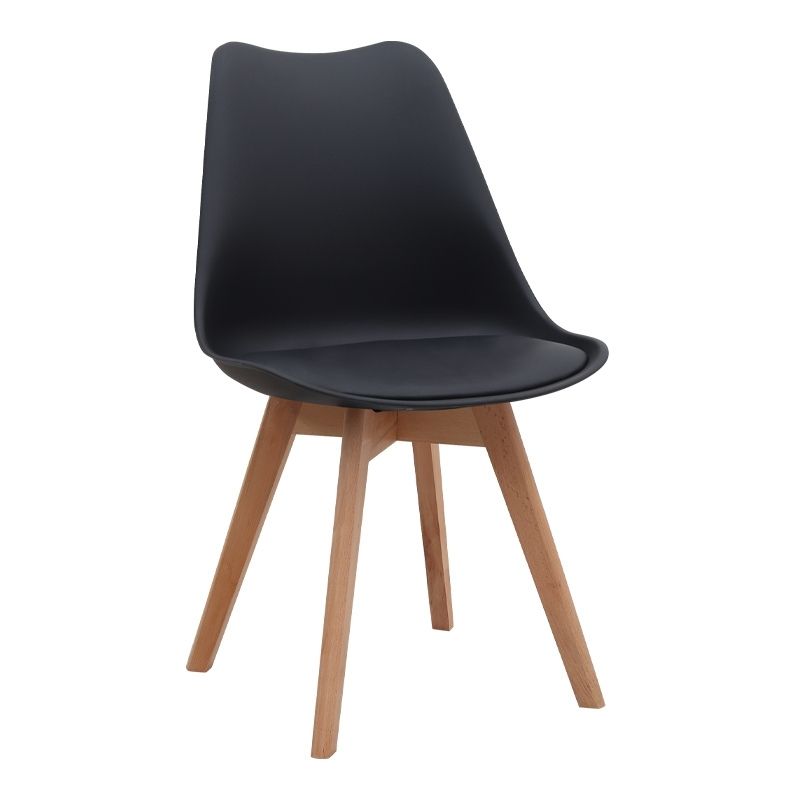 Σετ τραπεζαρία 5τμχ Darlen - Viva Megapap χρώμα sapphire oak - μαύρο/φυσικό πόδι 125x72x74εκ.