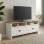 Έπιπλο τηλεόρασης Gradias Megapap χρώμα λευκό - sapphire oak 120x29,6x46,8εκ.