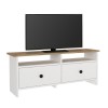 Έπιπλο τηλεόρασης Gradias Megapap χρώμα λευκό - sapphire oak 120x29,6x46,8εκ.
