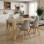 Σετ τραπεζαρία 5τμχ Darlen - Viva Megapap χρώμα sapphire oak - cappuccino 125x72x74εκ.