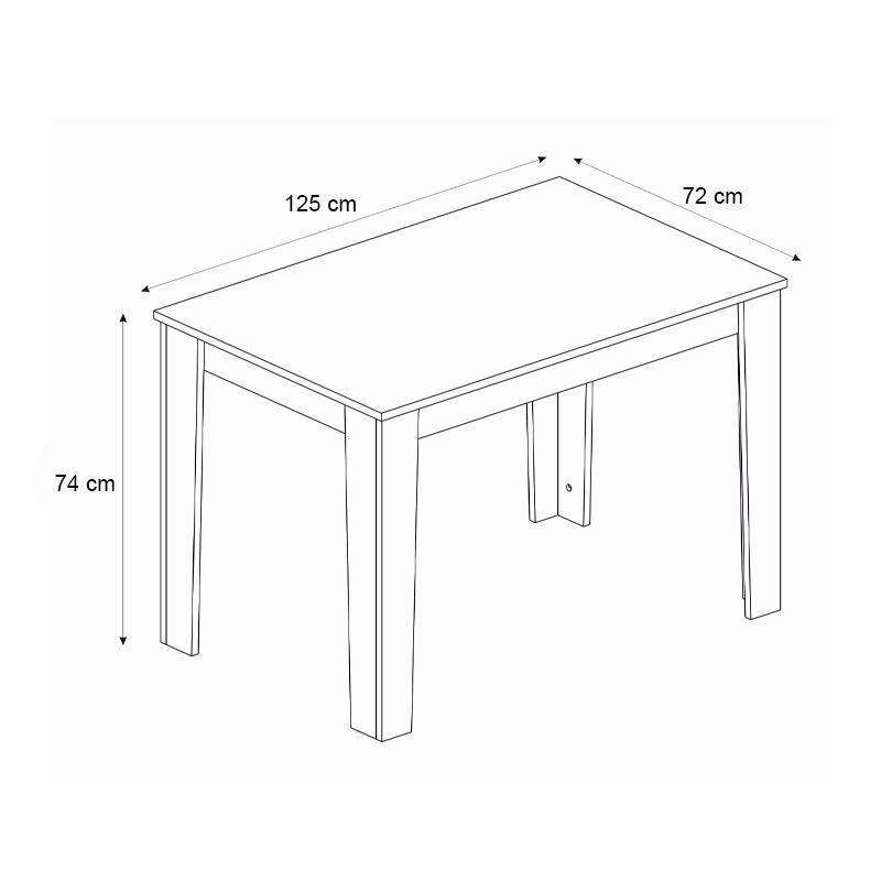 Σετ τραπεζαρία 5τμχ Darlen - Viva Megapap χρώμα sapphire oak - cappuccino 125x72x74εκ.