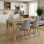Σετ τραπεζαρία 5τμχ Darlen - Viva Megapap χρώμα sapphire oak - γκρι 125x72x74εκ.