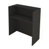 Γραφείο υποδοχής - reception Aloha Megapap με LED χρώμα ανθρακί - sepet oak 95,5x40x110,3εκ.