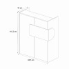 Γραφείο υποδοχής - reception Aloha Megapap με LED χρώμα ανθρακί - sepet oak 95,5x40x110,3εκ.
