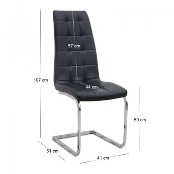 Σετ τραπεζαρία 5τμχ Darlen - Vela Megapap χρώμα sapphire oak - μαύρο 125x72x74εκ.