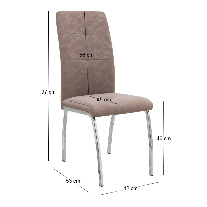 Σετ τραπεζαρία 5τμχ Darlen - Alma Megapap χρώμα sapphire oak - μπεζ 125x72x74εκ.