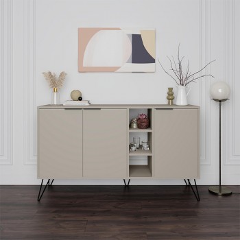 Μπουφές Clara Megapap χρώμα sandstone 142x35,6x83εκ.